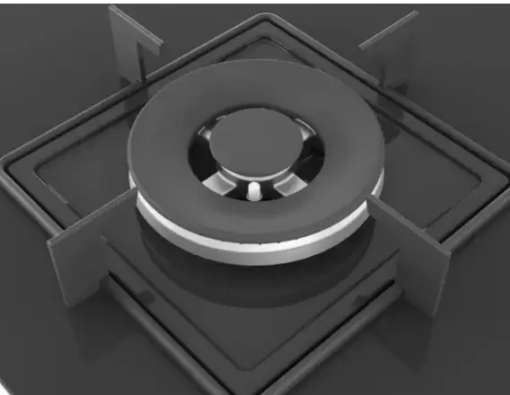 BOSCH Built-in Gas Hob Black Tempered Glass 3 Burner 60cm True brass(PNC6B6B11I) Glass Automatic Hob  (3 Burners) - Image 2